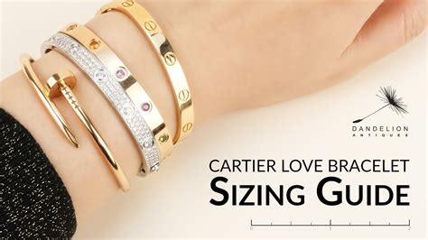 cartier love bracelet size chart